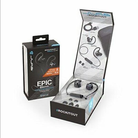 JLab Bluetooth Wireless Black Earbuds waterproof - Picture 3 of 5